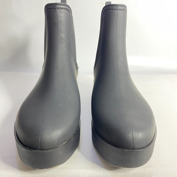 Jeffrey Campbell Women's Black Ankle Rainboots - Picture 2 of 10